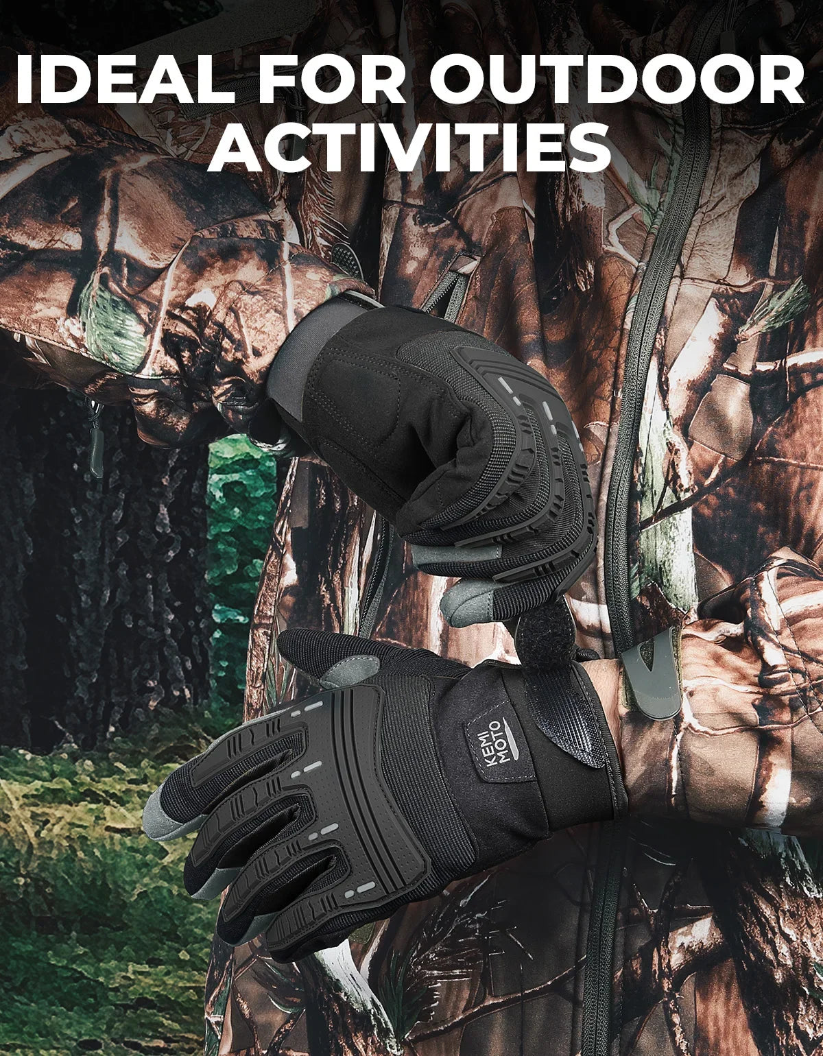 KEMIMOTO Tactical Gloves – Touchscreen Full Finger Outdoor