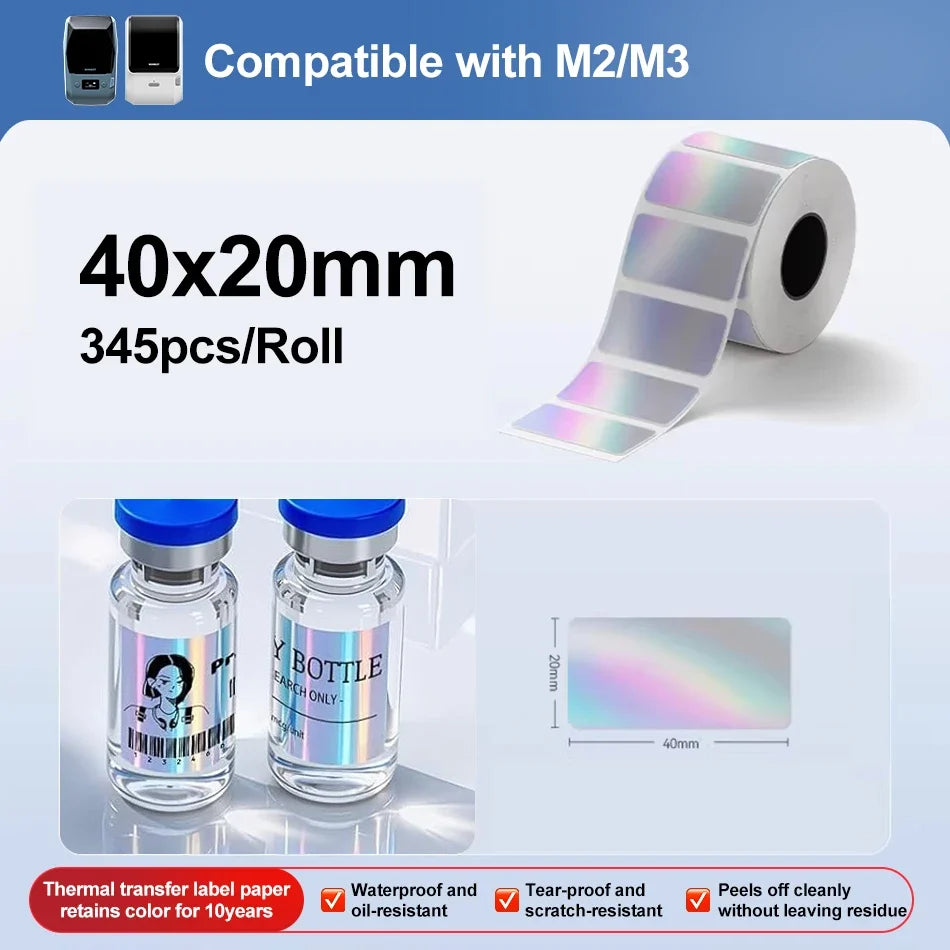 NIIMBOT M2 Heat Transfer Label Paper Rolls – Waterproof Tags