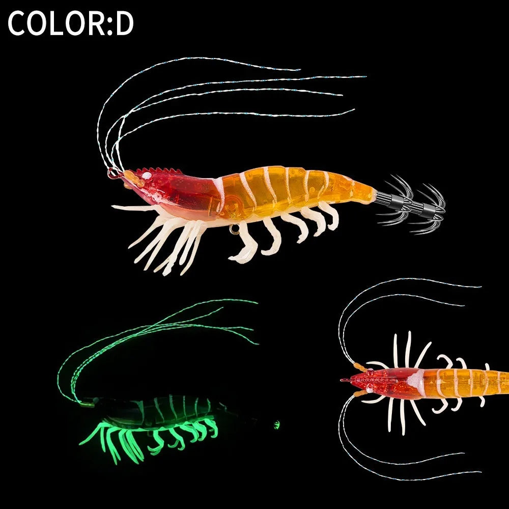 Wood Shrimp Squid Jig Lure 105mm/80mm Slow Sinking Bait