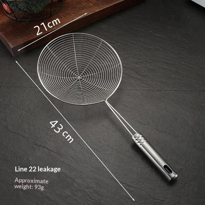 Stainless Steel Skimmer Spoon | Long Handle Mesh Strainer