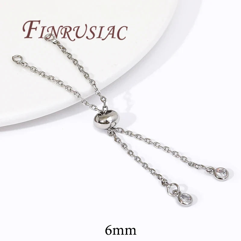 18K Gold Plated Slider Extender Chain Bracelet | 6cm & 12cm
