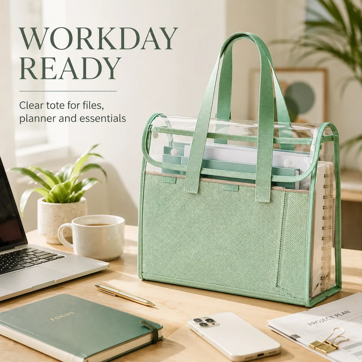 Waterproof Transparent Organizer Bag – Large Capacity PVC Tote