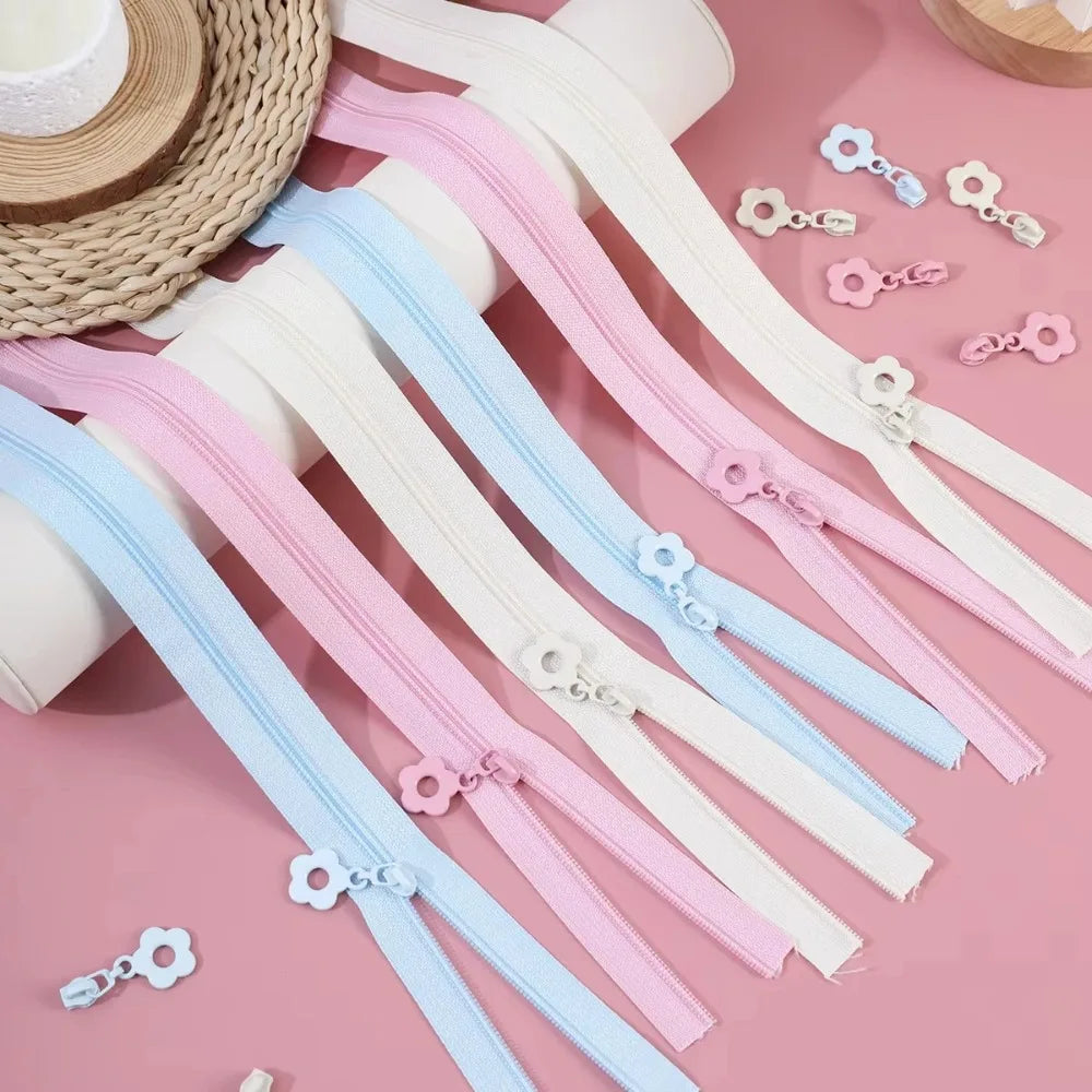 Nylon Zipper Set with Floral Pulls – 2M DIY Repair Kit