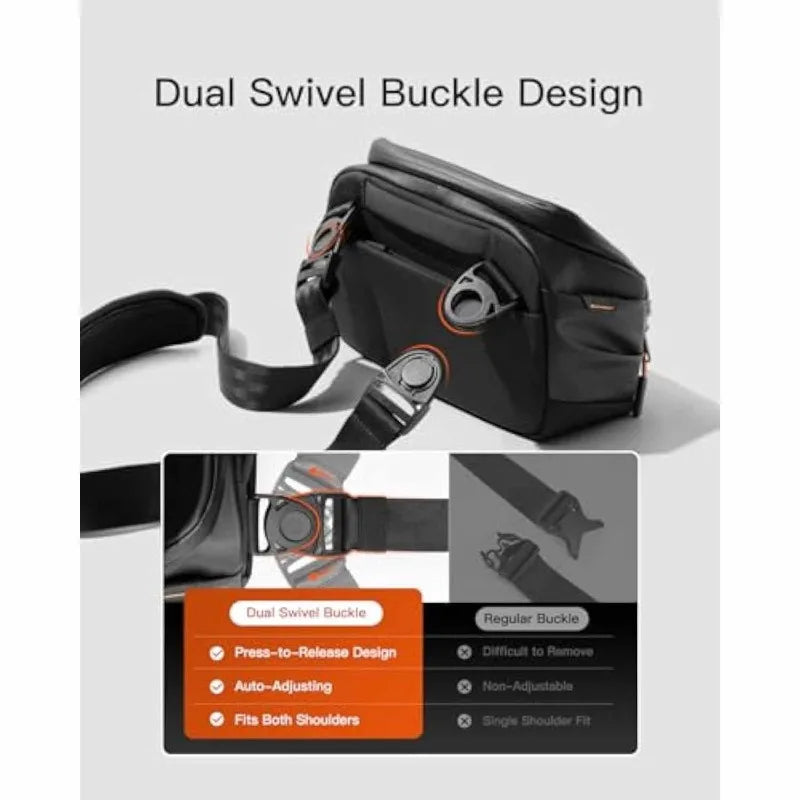 Men's Waterproof Crossbody Shoulder Bag – Daily Use Polyester