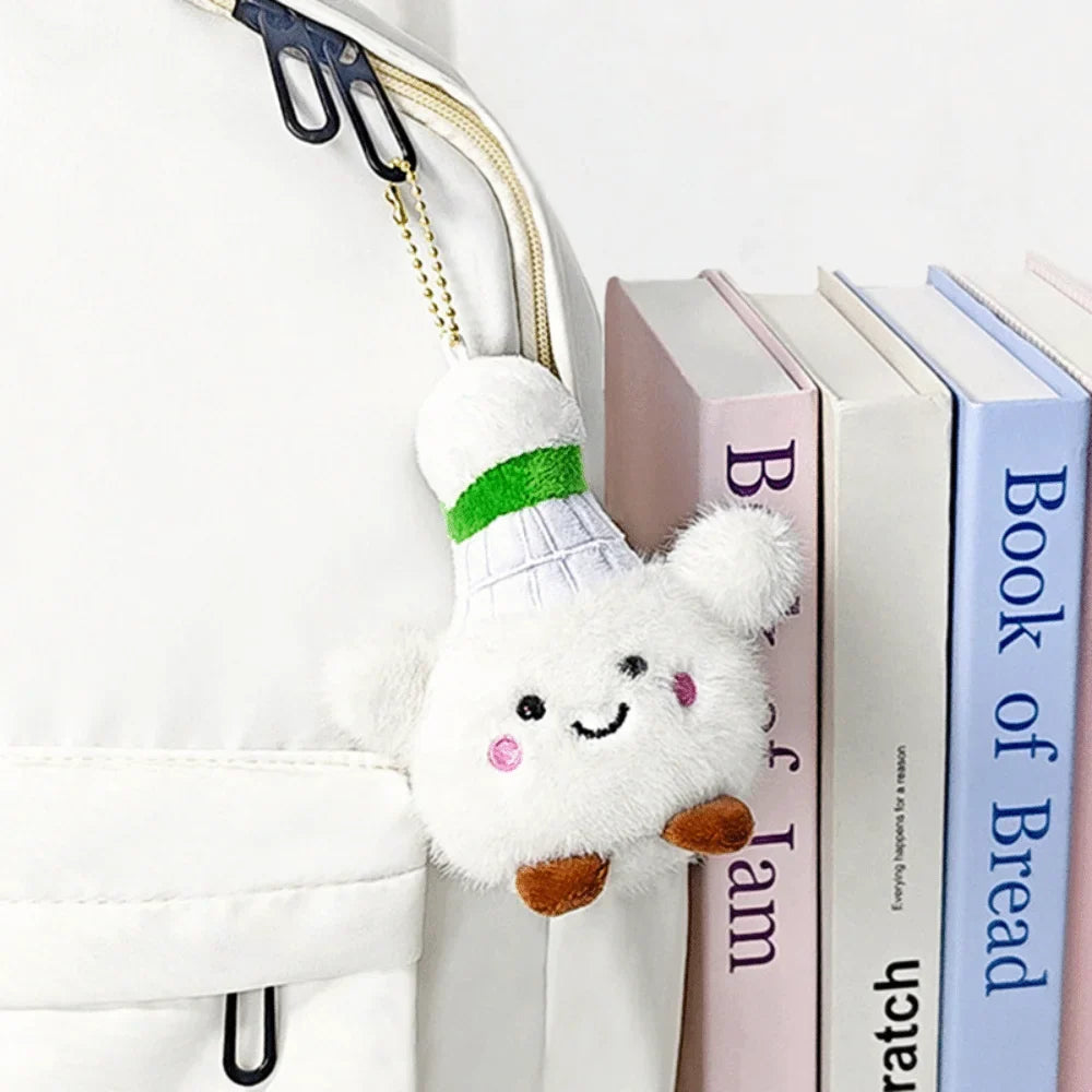 Sports Ball Plush Toy Pendant – Smiling Face Keychain Doll Gift