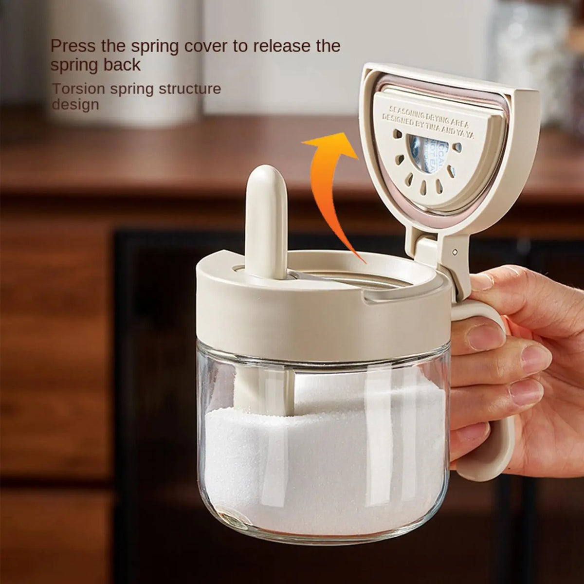 Leak-Proof Seasoning Jar with Spoon & Lid | 380ml Kitchen