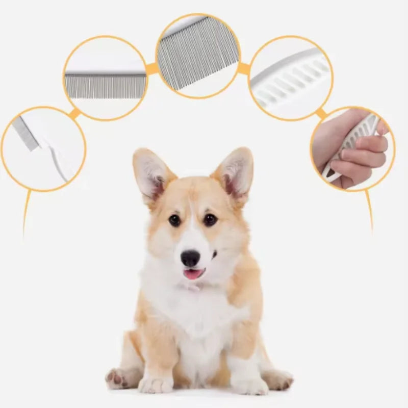 Stainless Steel Flea Comb for Dogs & Cats | Dense Teeth