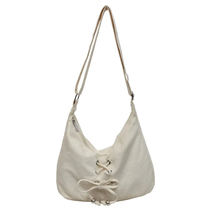 Women's Large Canvas Tote Crossbody Shoulder Bag | Nixie