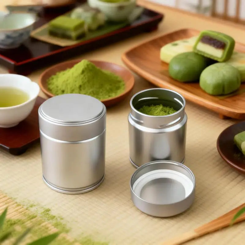 Mini Airtight Matcha Tin – Sealed Spice & Tea Storage Jar