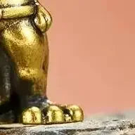 Vintage Brass Frog Wizard Statue – Magic Wand Figurine