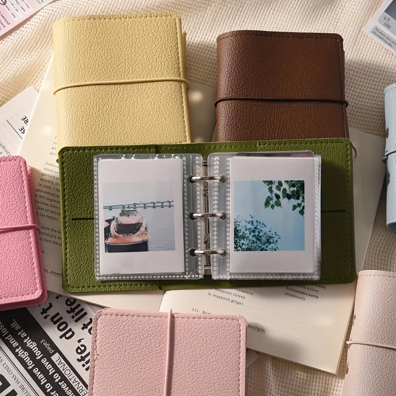 Mini Soft Leather Pocket Photo Album – 50 Pages | Nixie