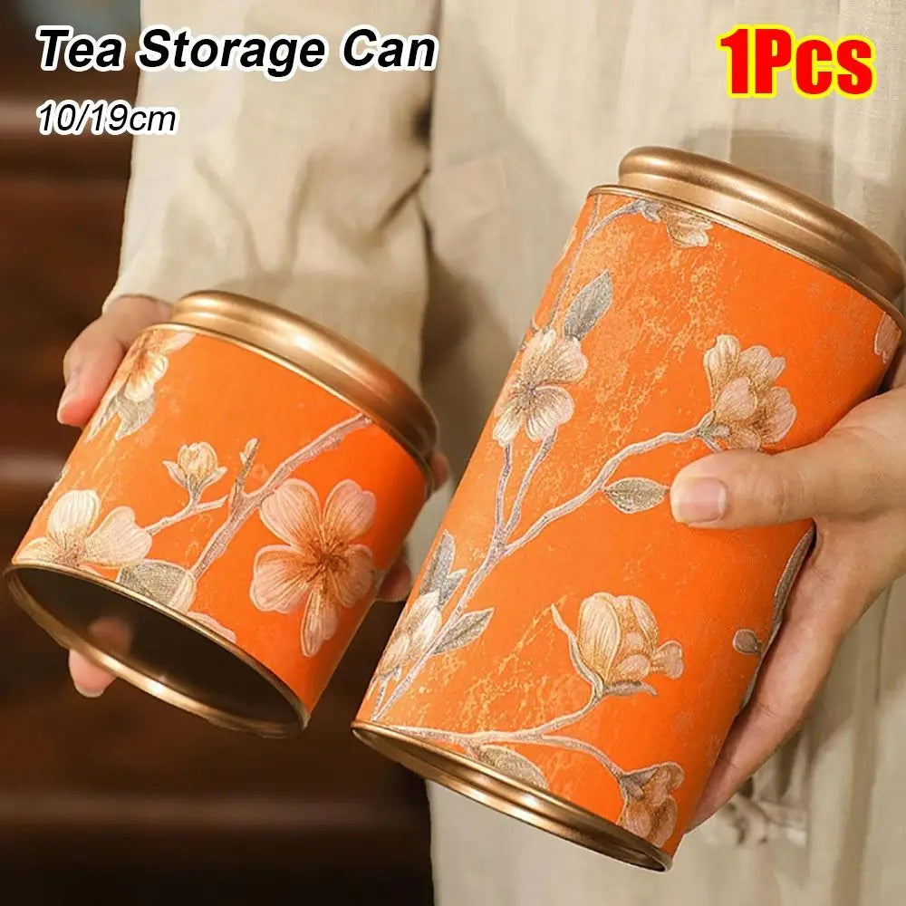 Tinplate Tea Storage Canister – Airtight Sealed Tin Can S/L