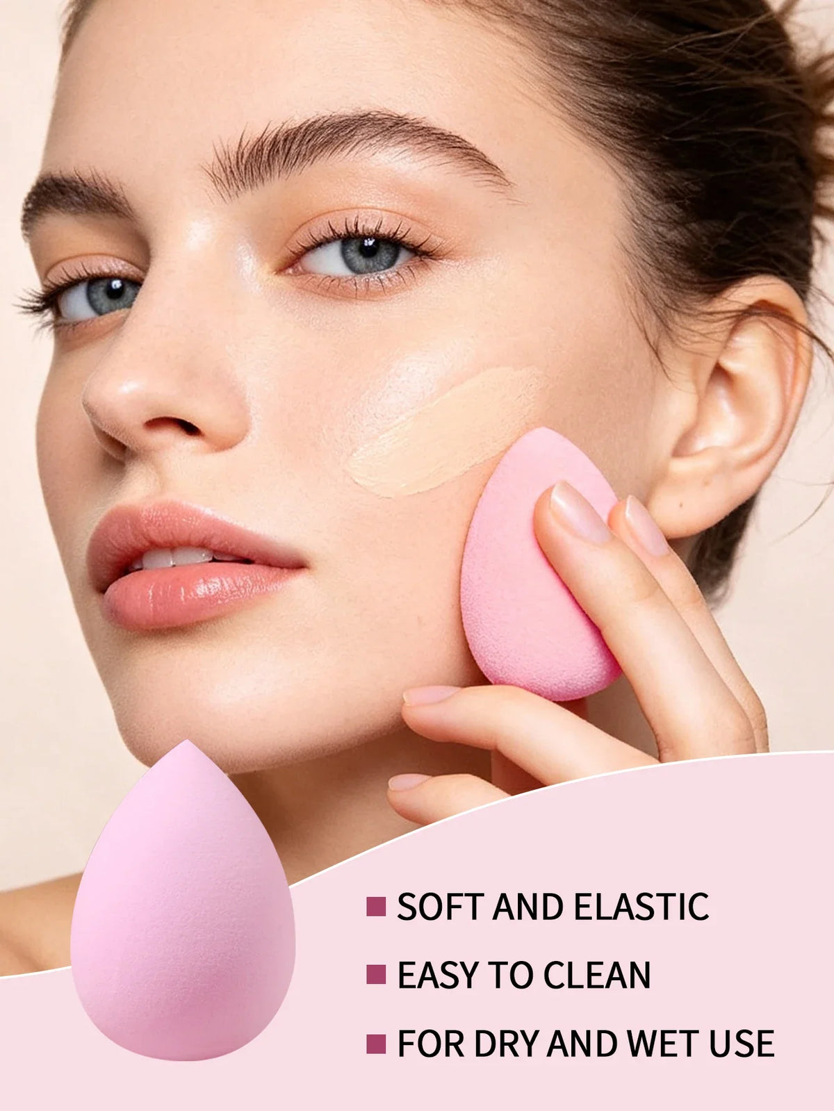 3-Piece Makeup Sponge & Powder Puff Set | Blending Sponges