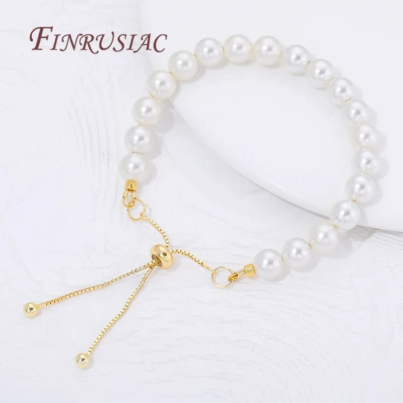 18K Gold Plated Box Chain Bracelet Extender – Slider Beads