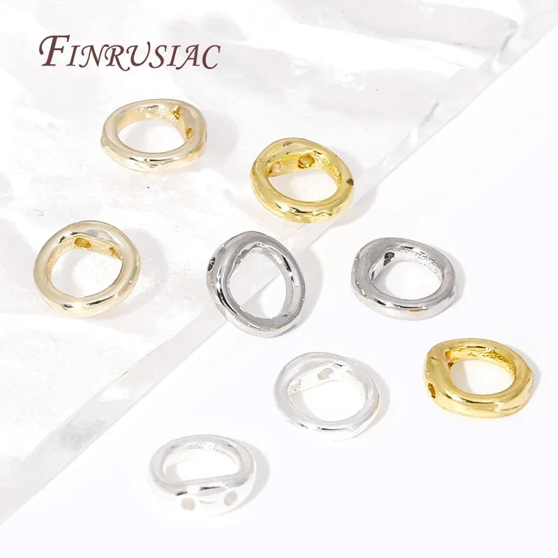 18K Gold Plated End Beads & Connecting Rings – DIY Jewelry