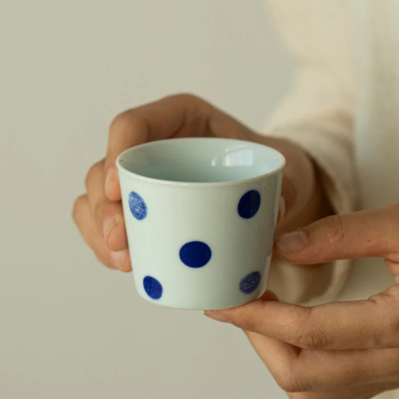 Blue & White Gourd Ceramic Latte Cup | Chinese Style