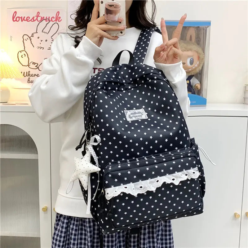 Korean Style Student Backpack – Cute & Stylish 20-35L