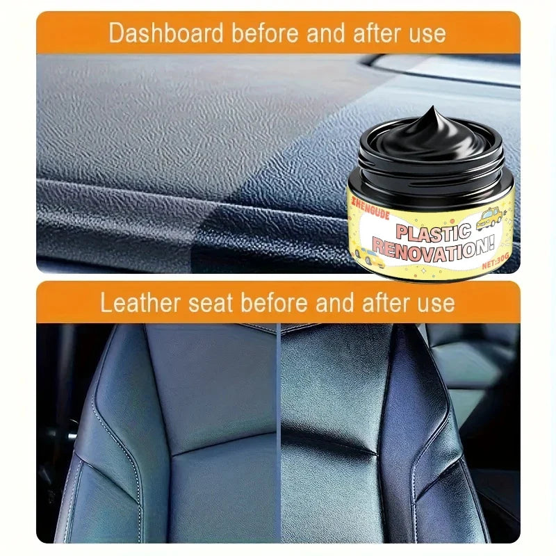 Car Interior Renovation Wax – Plastic, Rubber & Tire Polish