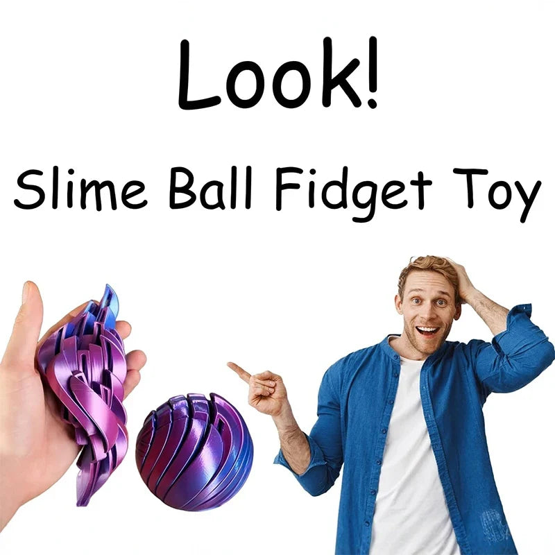 3D Printed Twistsphere Fidget Ball – Rotating Gear Flow Toy