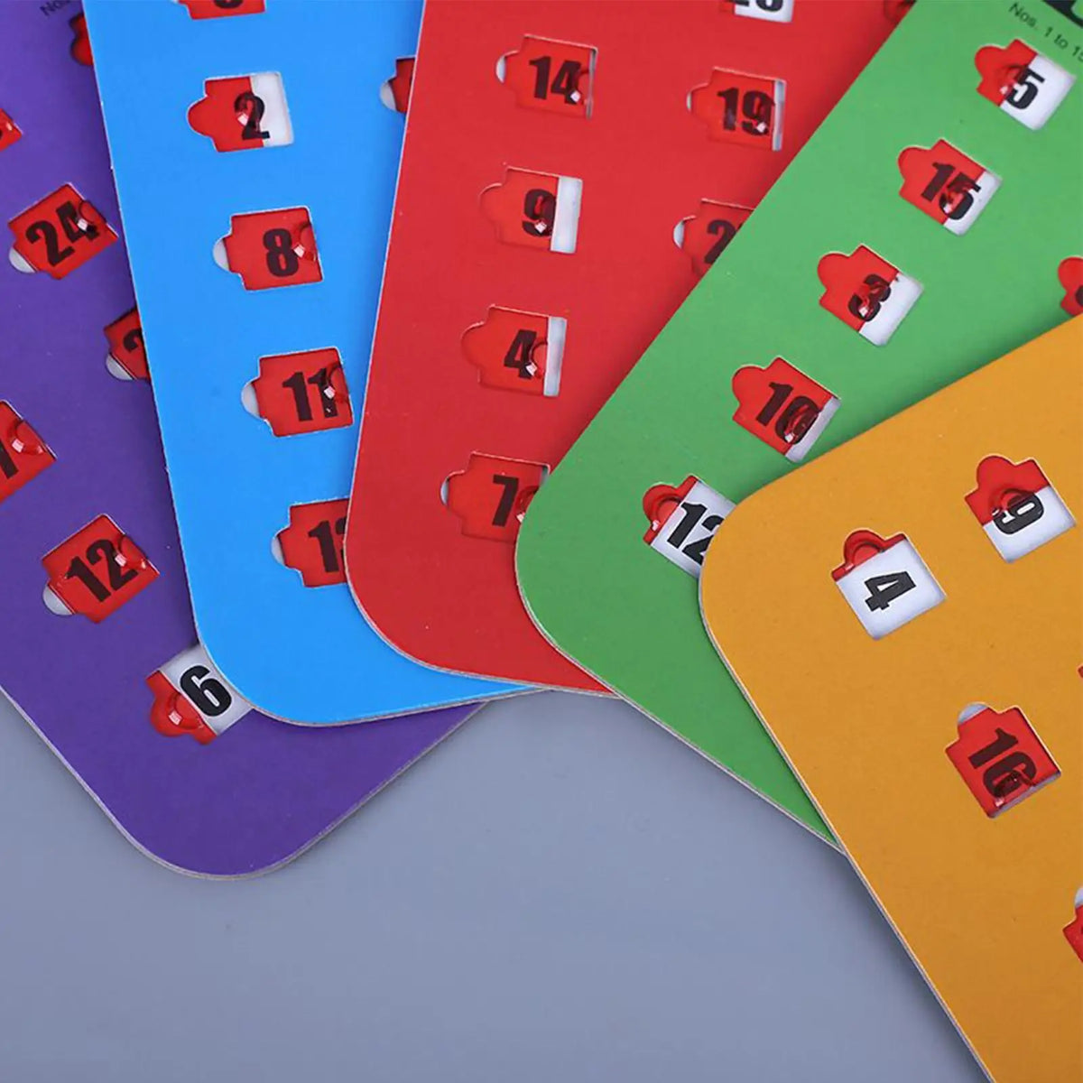 5-Pack Sliding Bingo Cards with Sliders | Party Game Set