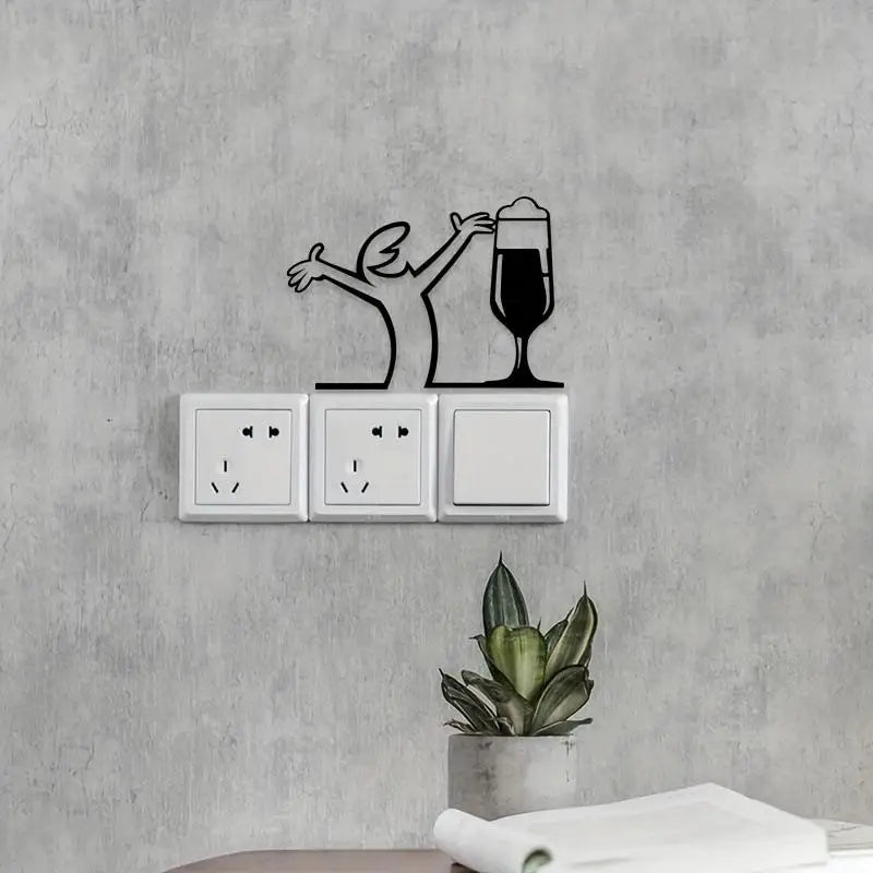 Line Figure Modern Metal Wall Art Poster – Easy Hang Decor