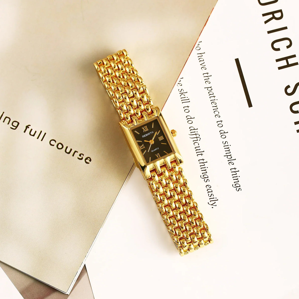 REBIRTH Women's Quartz Watch – Minimalist Light Luxury Style