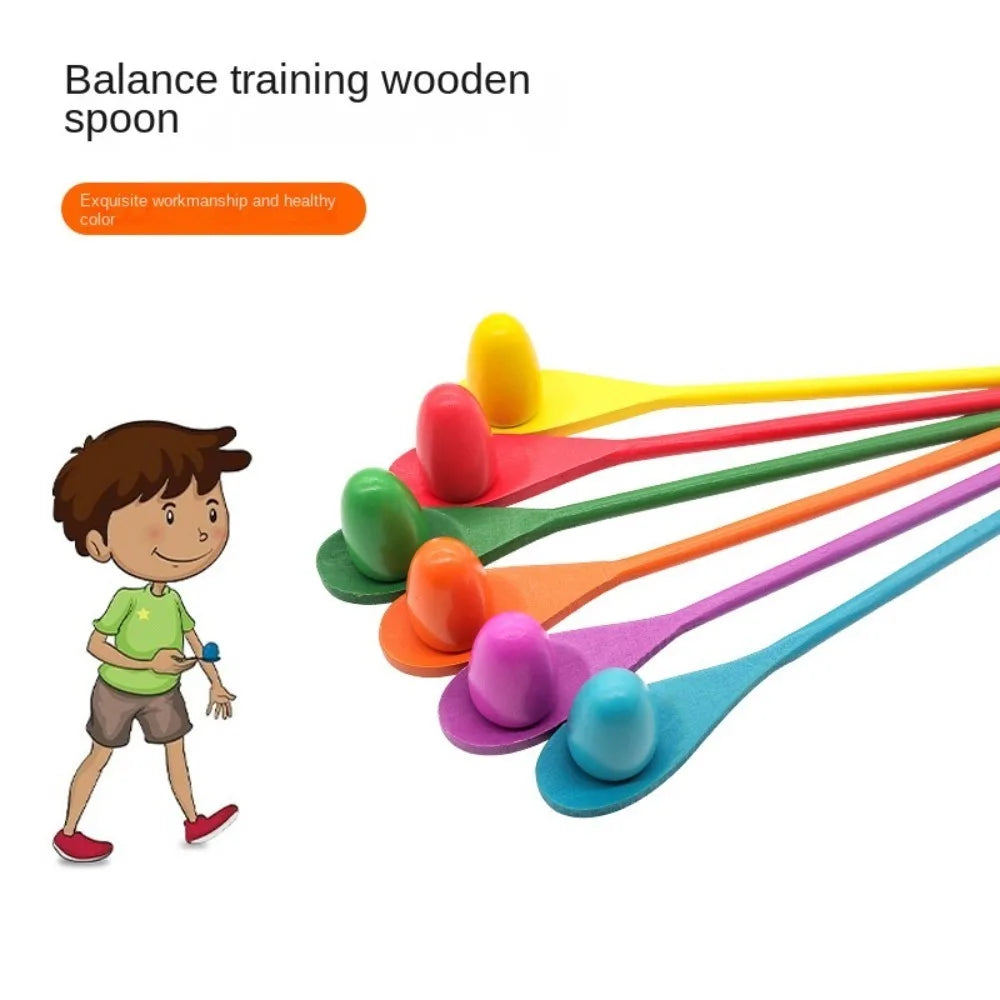 Wooden Egg & Spoon Race Game Set – Kids Party Outdoor Fun