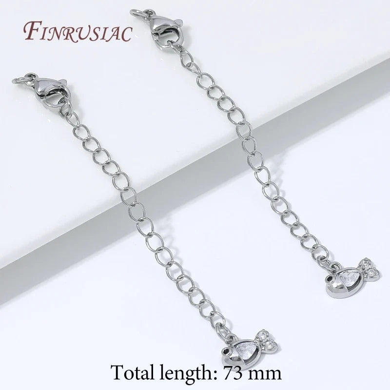 18K Gold Plated Necklace Extender Chain with Lobster Clasp