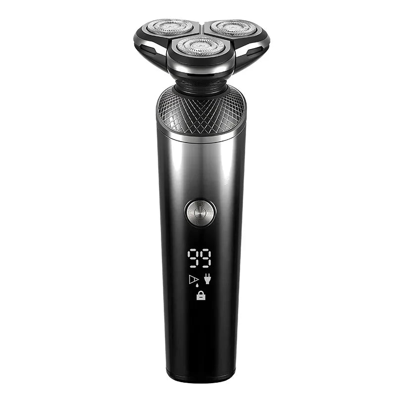 Triple Blade Rotary Electric Shaver for Men – IPX6 Washable