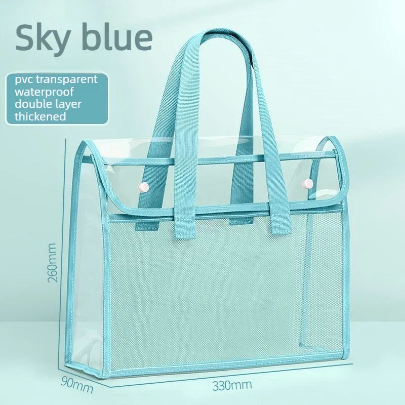 Waterproof Transparent Organizer Bag – Large Capacity PVC Tote