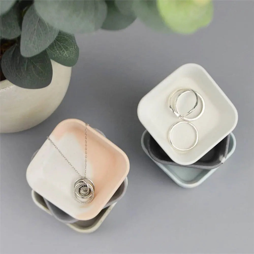 Silicone Jewelry Dish Mold – Heart, Square & Oval Ring Trays