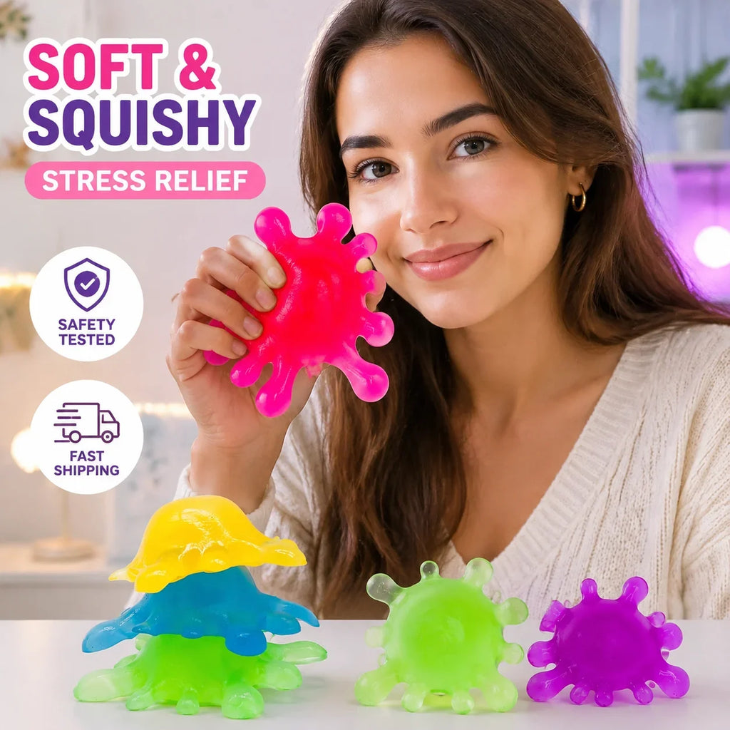 NeeDoh Virus Squeeze Toy – Slow Rise Sensory Fidget Ball