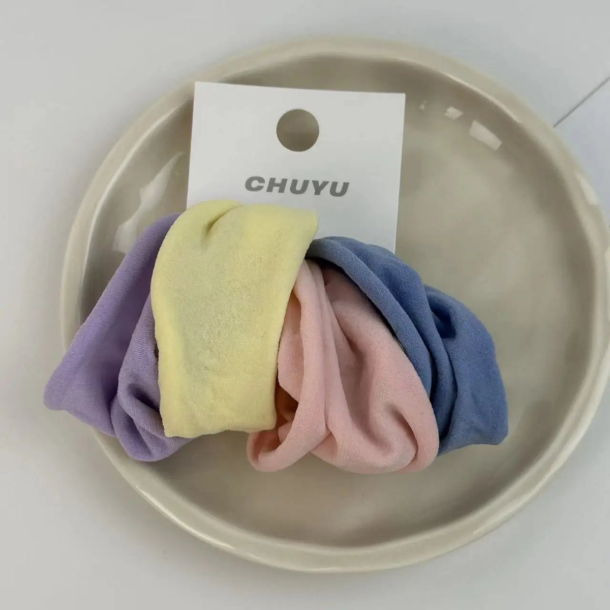 Luxury Soft Fabric Hair Scrunchies – High Elastic Hair Bands