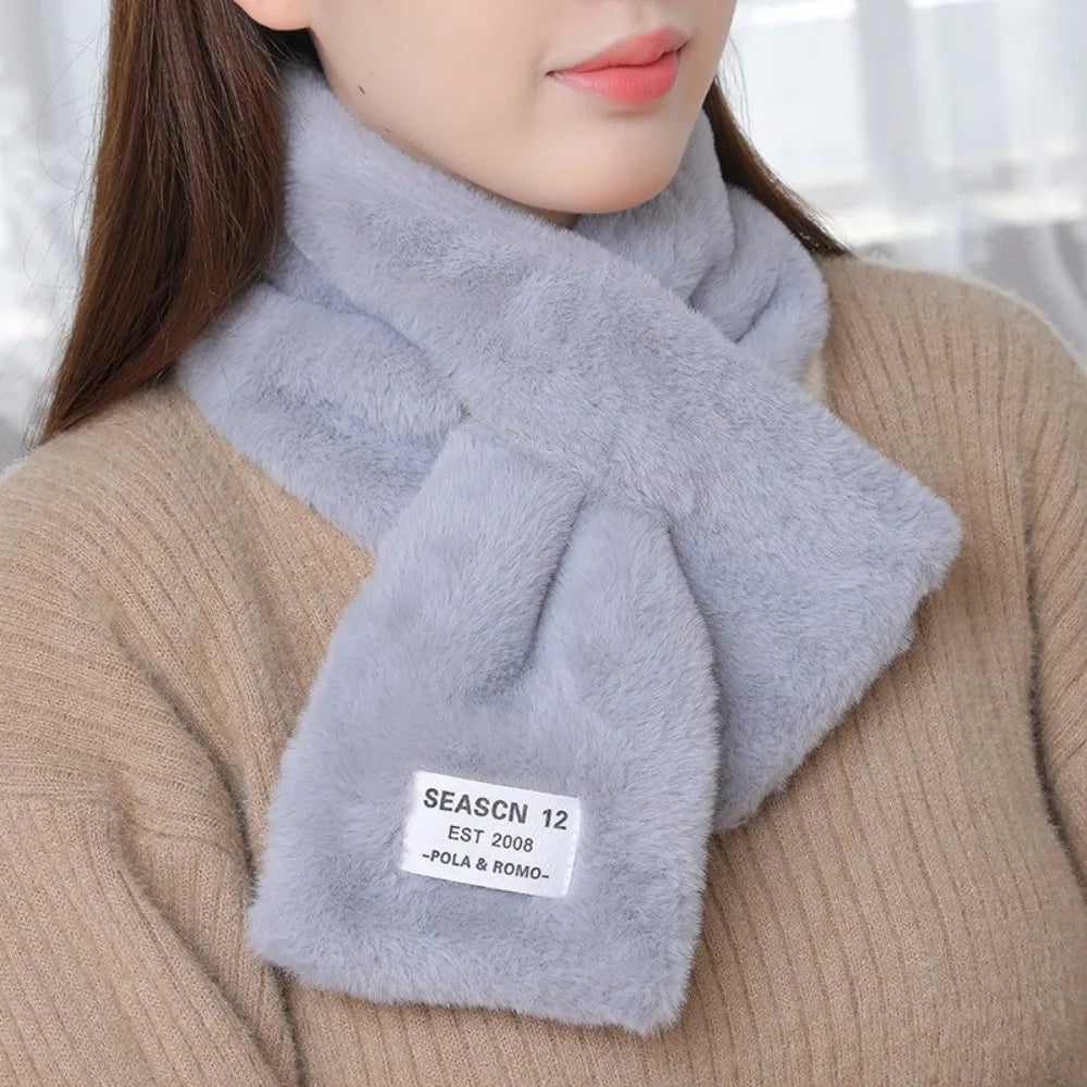 Women's Soft Thickened Knit Cross Scarf – Warm Winter Neckerchief