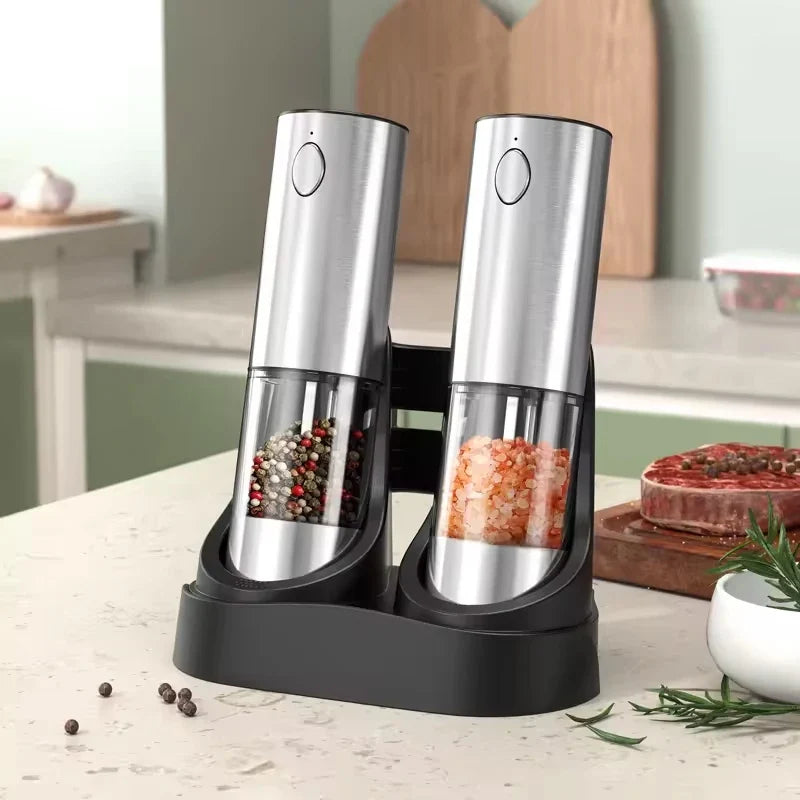 CLITON Electric Salt & Pepper Grinder – USB Rechargeable Set