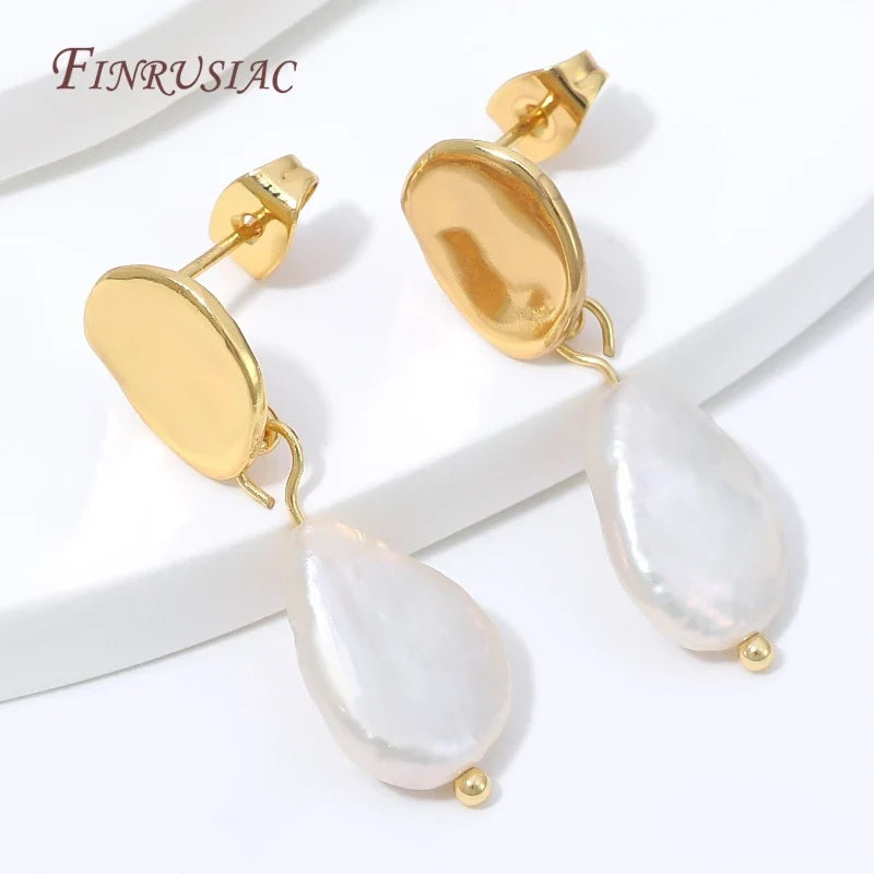 18K Gold Plated Wave Earring Stud Blanks for DIY Resin Jewelry