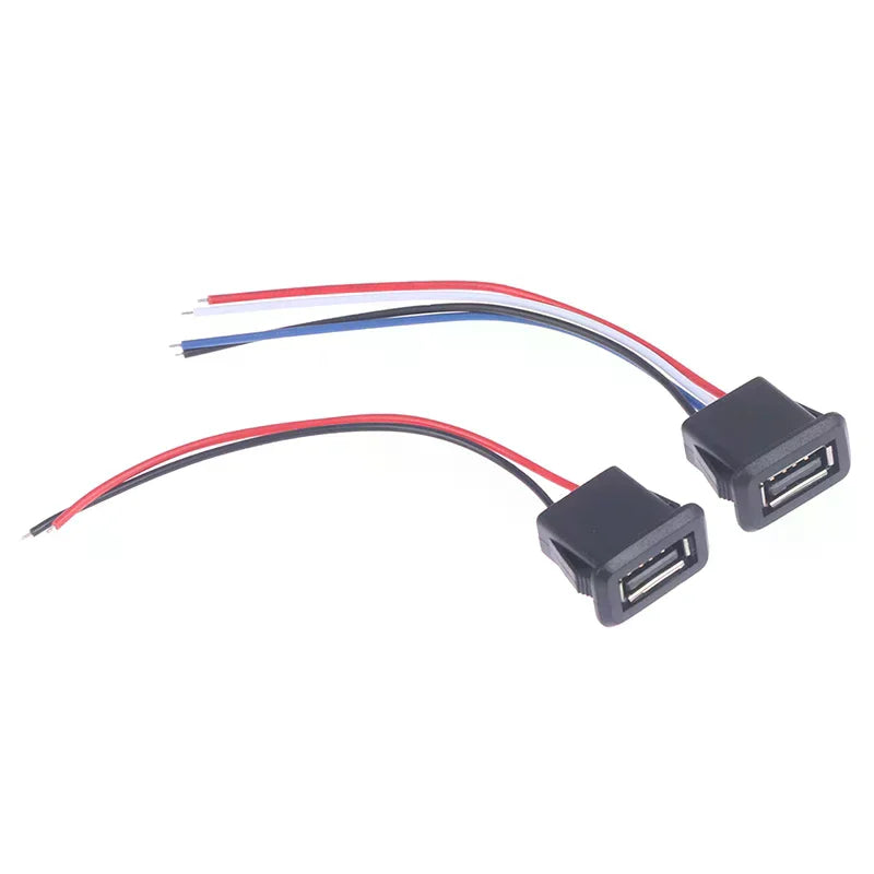 USB 2.0 Female Charging Port Connector with Cable Socket
