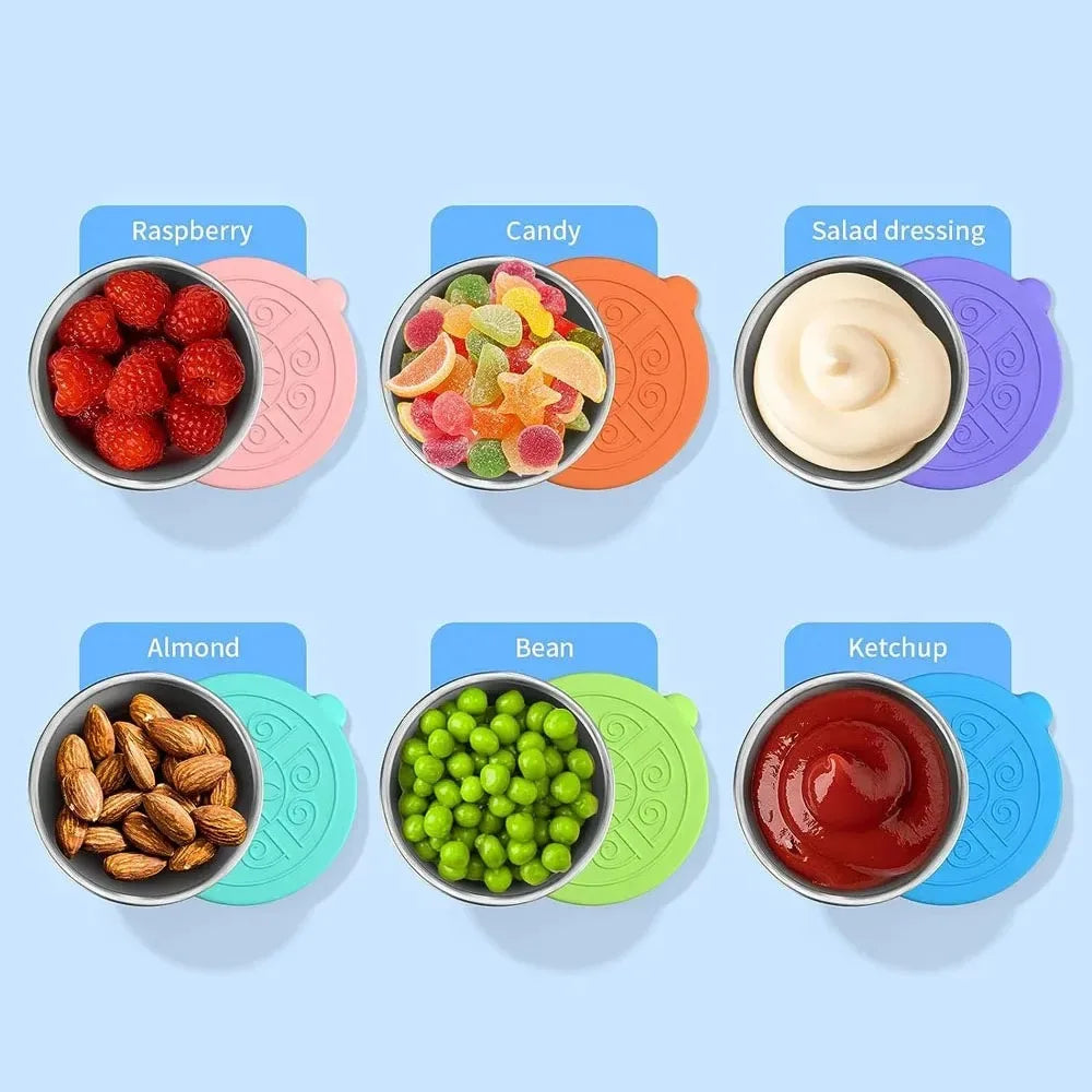 12pc 304 Stainless Steel Leakproof Food Containers & Dressing Cups