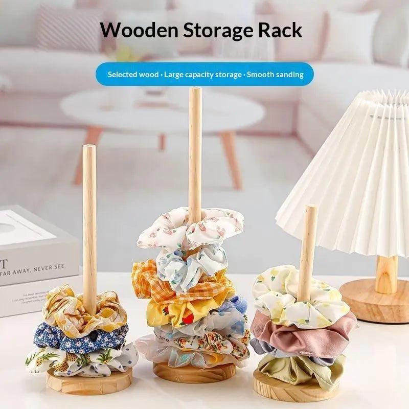 Solid Wood Hair Scrunchie Holder & Organizer – Vanity Storage