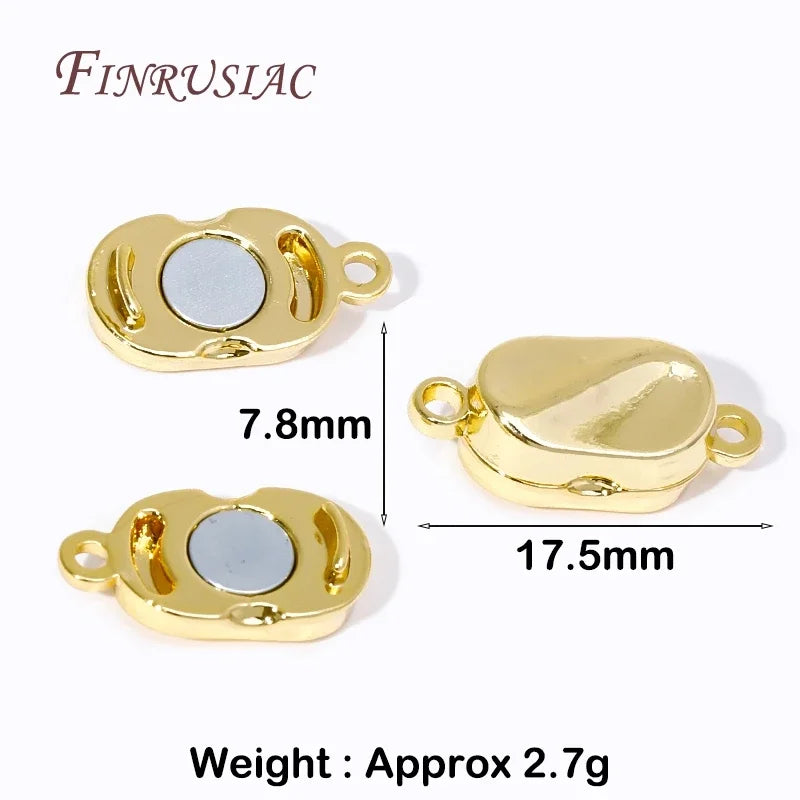 18K Gold Plated Magnetic Clasp | DIY Bracelet Connector