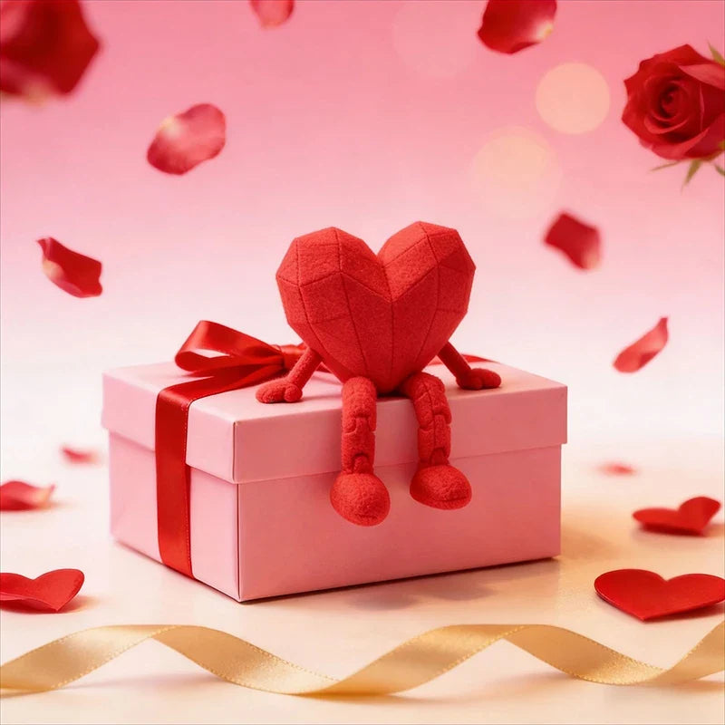 Jointed Miniature Heart Figurine – Valentine's Day Décor Gift