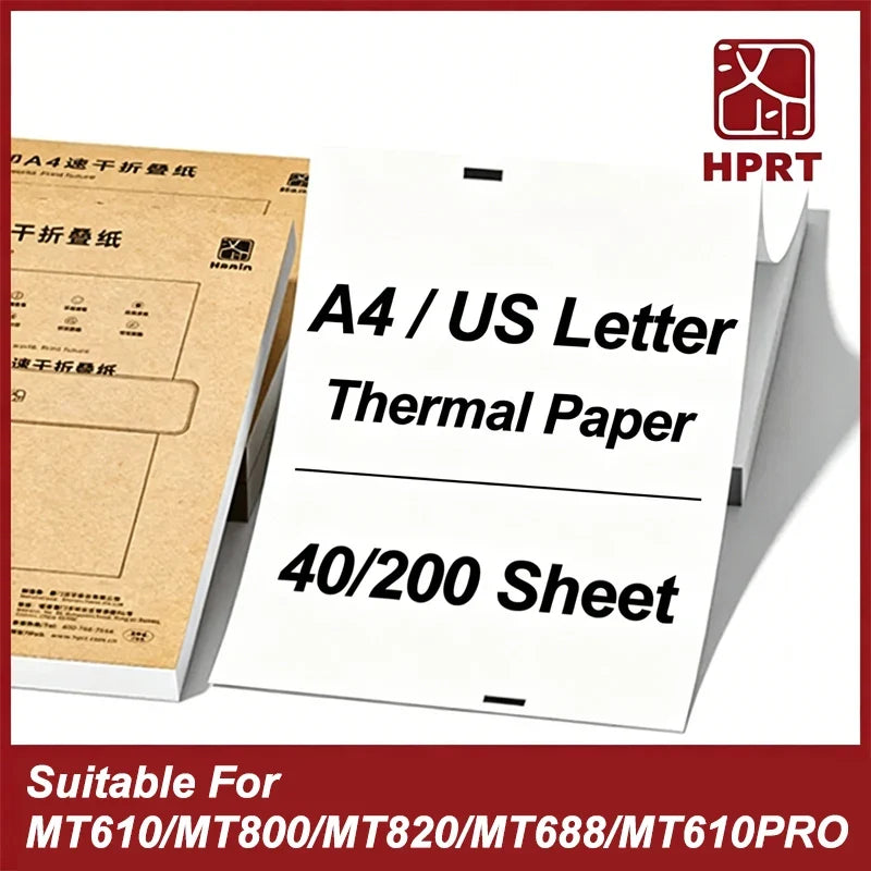 HPRT Folded A4 & US Letter Quick-Dry Thermal Printer Paper