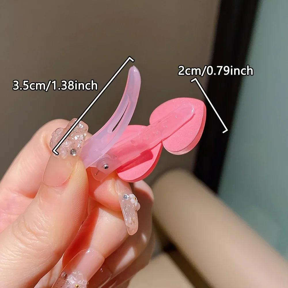 12pcs Girls Rainbow Hair Clips – Flower Star Heart Hairpins