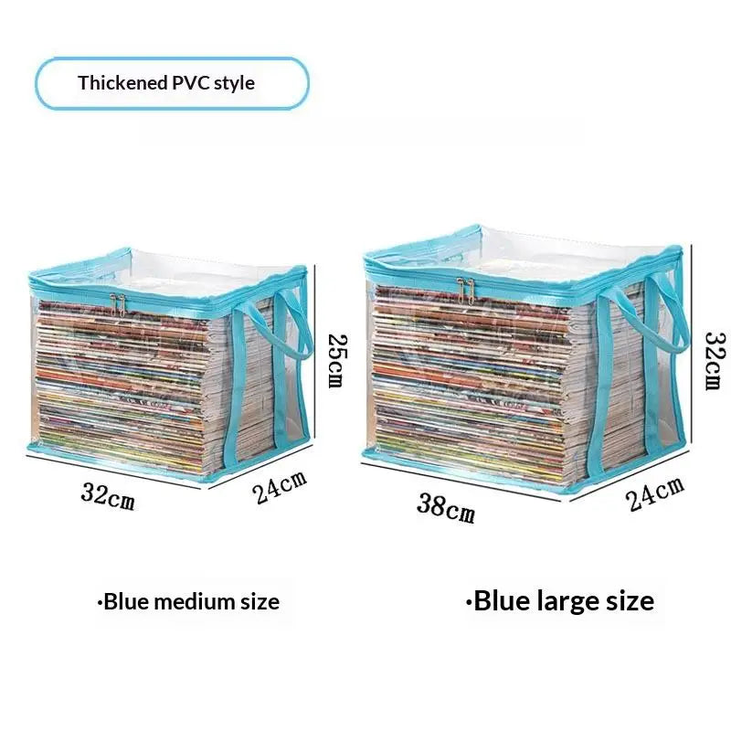 Transparent PVC Book Storage Bags with Handle – 2/3 Pcs