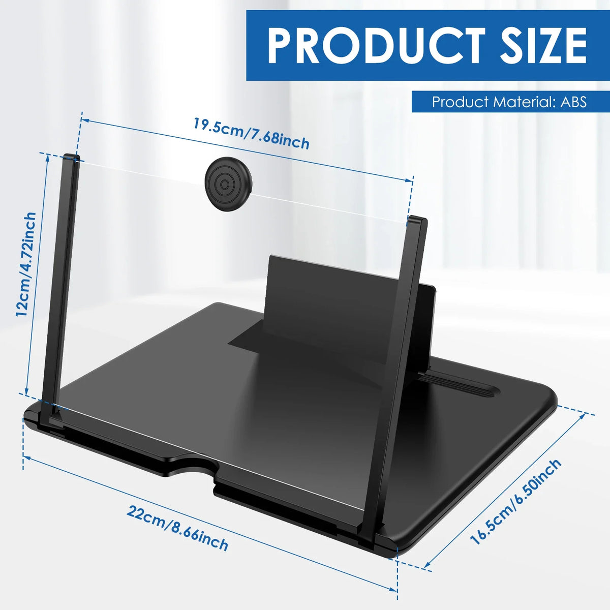 HD Phone Screen Magnifier 10/12/14 Inch Foldable Stand