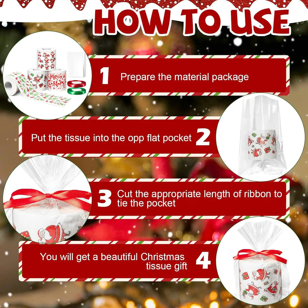11PCS Santa Claus Toilet Paper Roll Set – Funny Christmas Gag Gift
