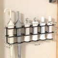 Wall-Mounted Umbrella Holder Indoor Storage Rack with Hooks