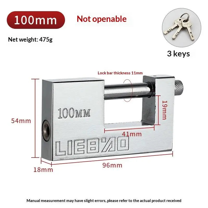 Stainless Steel Security Padlock 40–100mm | Cut-Resistant