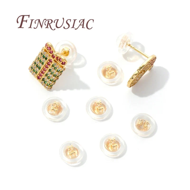 18K Gold Plated Silicone Earring Backs | Rubber Ear Stoppers