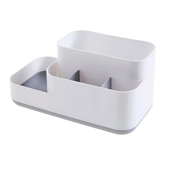 Large Makeup Organizer Box with Drawer | Brush & Nail Storage